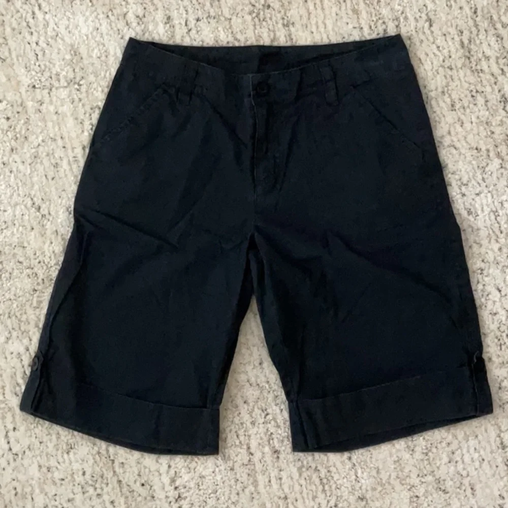 Justice Girls Black Bermuda Shorts, Size 14